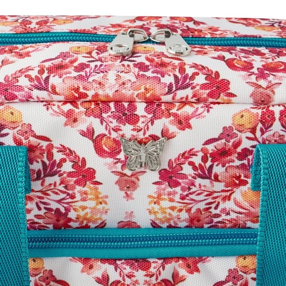 2021 🌺 New The Pioneer Woman Floral Ogee 3-Piece Insulated Lunch Kit, Pink - Picture 6 of 10